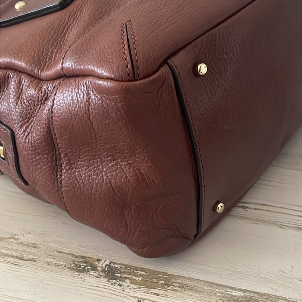 Vintage Kate Spade All Leather Brown Handbag. - Picture 6 of 16